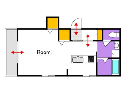 GARDEN・HOUSE奥田(ワンルーム/2階)の間取り写真