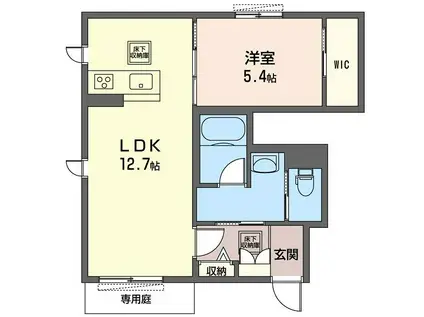 ATELIELL(1LDK/1階)の間取り写真