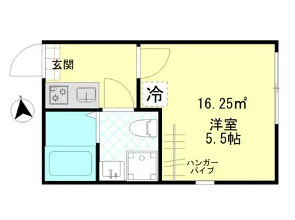 コンフォート東四ツ木(1K/3階)の間取り写真