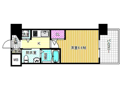 エステムコート梅田・天神橋IIグラシオ(1K/7階)の間取り写真