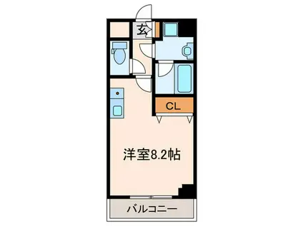 ヴェルティーレ府中(ワンルーム/4階)の間取り写真