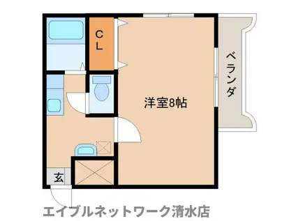 コーポアイリス(1K/3階)の間取り写真