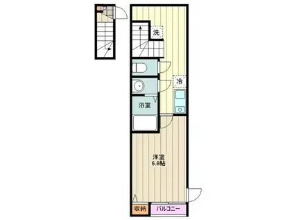 グランデ石内(1K/2階)の間取り写真