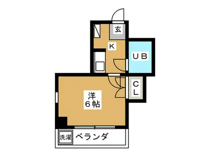 ヴィラプリマヴェーラ(1K/3階)の間取り写真