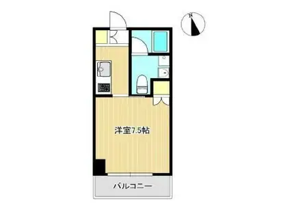 鶴見リバーサイドマンション(1K/2階)の間取り写真