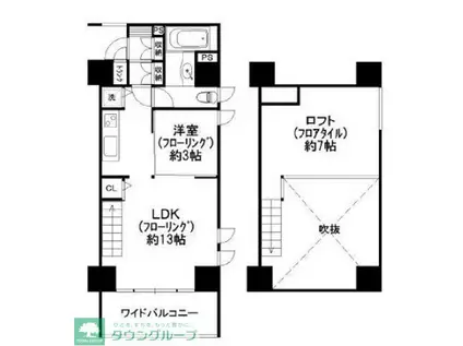 KEYAKI HOUSE(1LDK/3階)の間取り写真