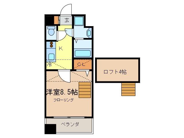 ピュアレジデンス(1K/5階)の間取り写真