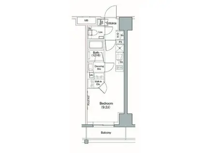 ザ・パークハビオ木場(ワンルーム/3階)の間取り写真