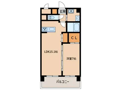 クレスティークアヤ(1LDK/11階)の間取り写真