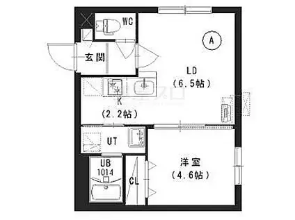 ティーズメイド04(1LDK/3階)の間取り写真