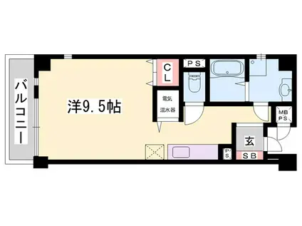 サクシード姫路駅南(ワンルーム/4階)の間取り写真