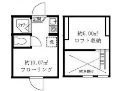ティ・アーモドリーム(ワンルーム/1階)の間取り写真