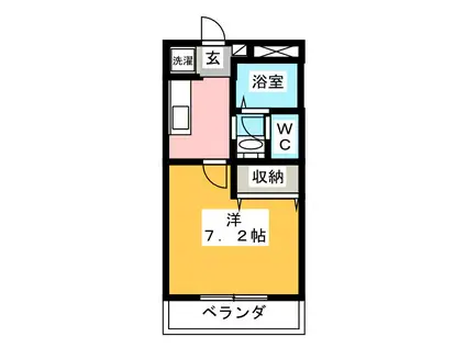グランチェスタ(1K/2階)の間取り写真