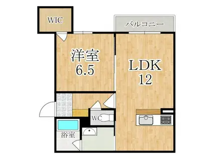 シャーメゾン リノ(1LDK/2階)の間取り写真