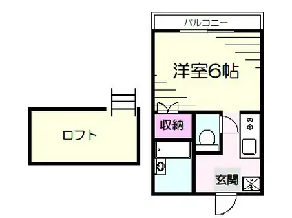クレドメゾン神大前(ワンルーム/2階)の間取り写真