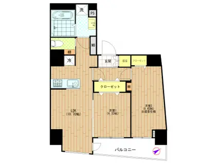 プレシャス赤羽岩淵(2LDK/7階)の間取り写真