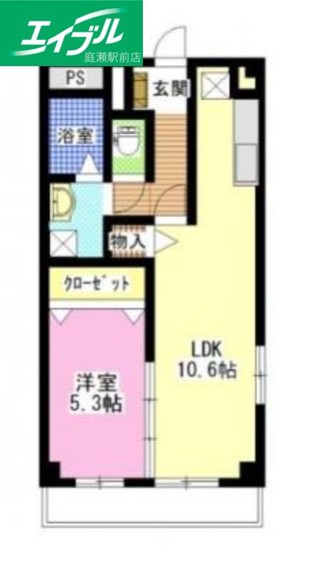 フィネス平田公園(1LDK/1階)の間取り写真