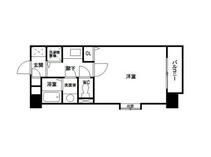 ル・レーヴ薬院(1K/9階)の間取り写真