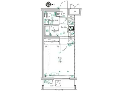 レアライズ蒲田(1K/3階)の間取り写真