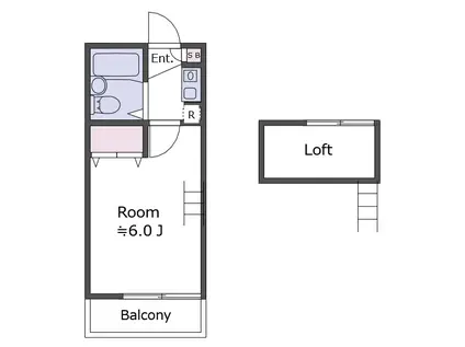 ブラッド杉並(1K/1階)の間取り写真