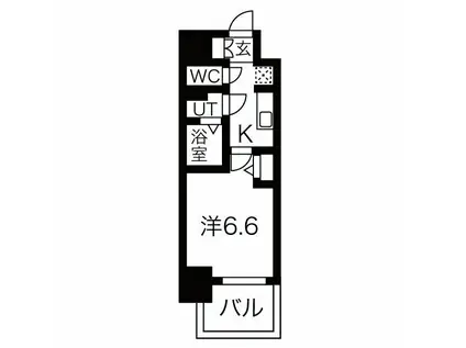 メイクス名駅南II(1K/8階)の間取り写真