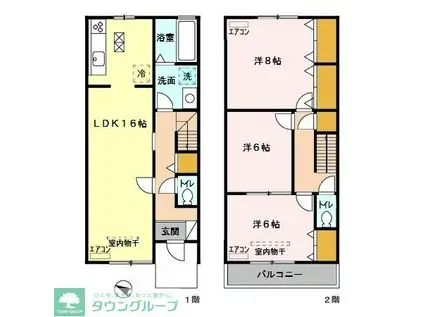 フェルムバレ(3LDK/1階)の間取り写真