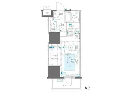 ズーム信濃町(1DK/5階)の間取り写真