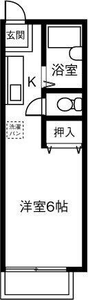 サンライフ小林A棟(1K/2階)の間取り写真
