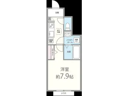 ハイム オプポート(1K/1階)の間取り写真