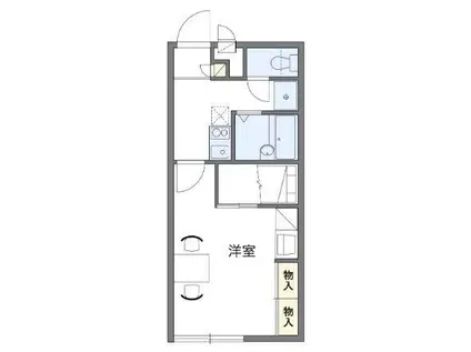 レオパレスHIRO II(1K/1階)の間取り写真