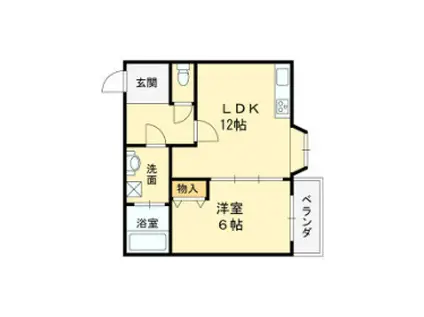 藤ヶ丘OMMビル(1LDK/2階)の間取り写真