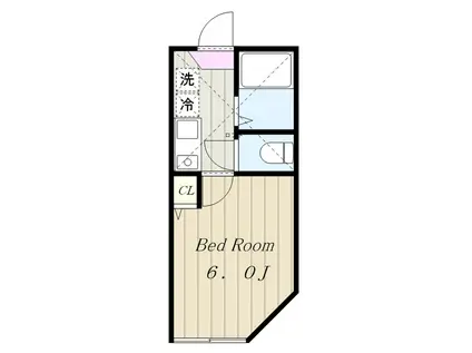 カレッジパーク向ヶ丘遊園(1K/2階)の間取り写真