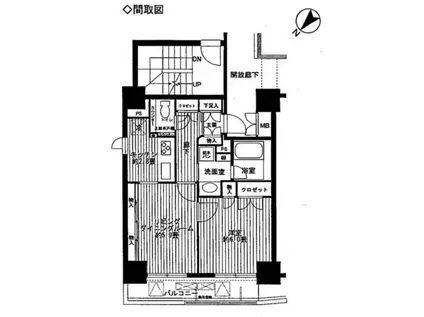 モア・クレスト築地(1LDK/11階)の間取り写真