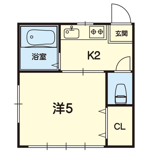 第6ナガノビル(1K/3階)の間取り写真