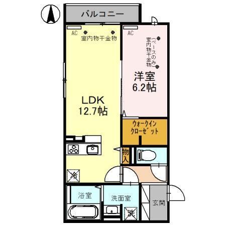 D-RESIDENCE藤江I(1LDK/3階)の間取り写真