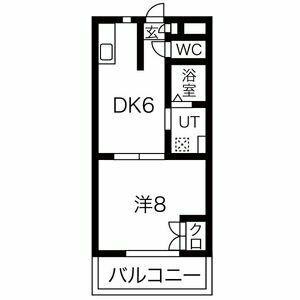 HILLLOCK167(1DK/3階)の間取り写真