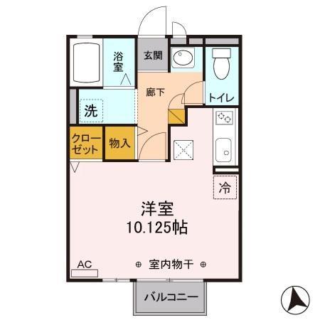 グランサンク(ワンルーム/1階)の間取り写真