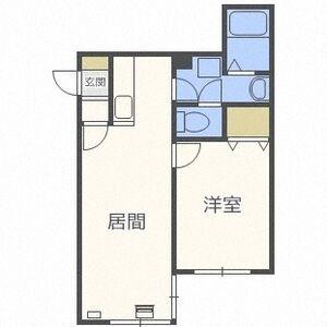 アドヴァンテージII(1LDK/3階)の間取り写真