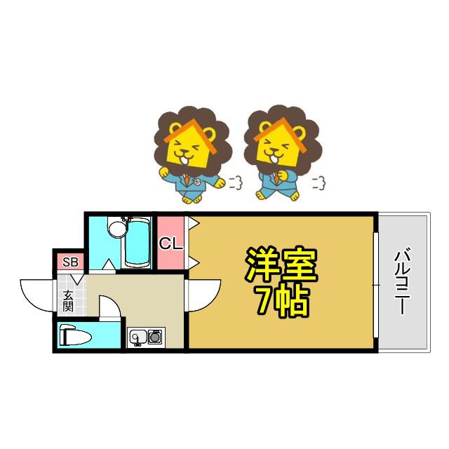 Mプラザ城東(1K/9階)の間取り写真