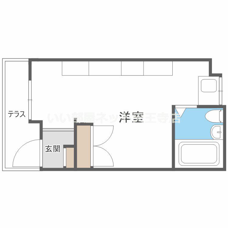 アヴァンセ天王寺(ワンルーム/6階)の間取り写真