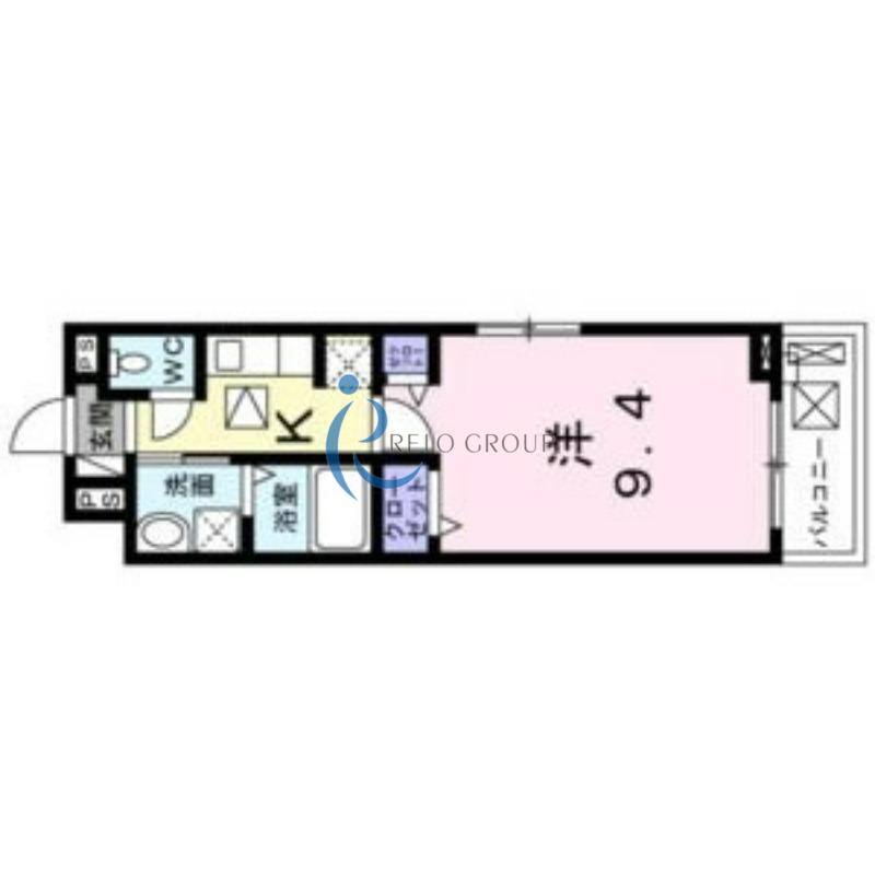 フランメゾンII(1K/1階)の間取り写真