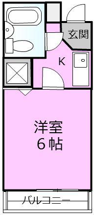 シャルマンフジ湊北町弐番館(ワンルーム/4階)の間取り写真
