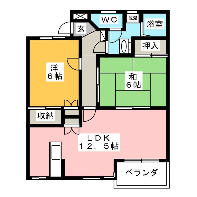 エトワールハイム(2LDK/1階)の間取り写真