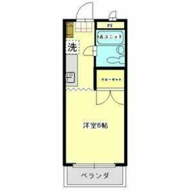 アベニュー八木(1K/2階)の間取り写真