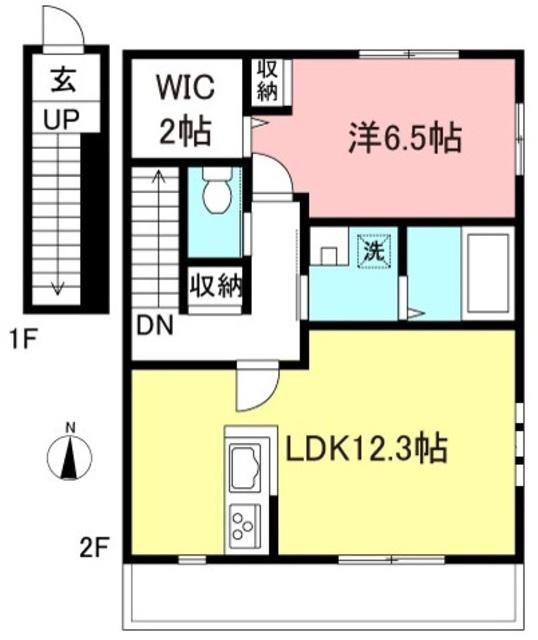CASA SOLEADO(1LDK/2階)の間取り写真