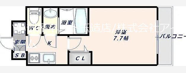 フォーリアライズ大阪イーストゲート(1K/10階)の間取り写真