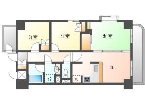 シーアイマンション(3LDK/2階)の間取り写真