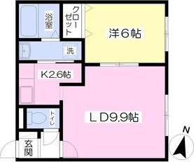 FINE BOX(1LDK/4階)の間取り写真