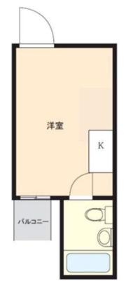 トップルーム新宿(ワンルーム/2階)の間取り写真