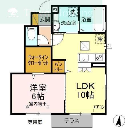 サンモール(1LDK/1階)の間取り写真